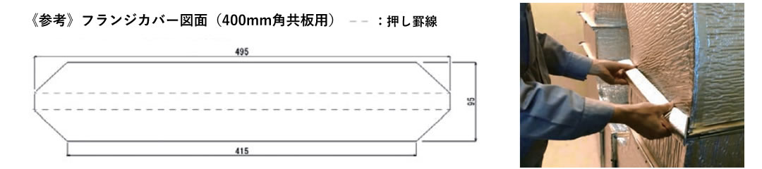 ダクト断熱エース　フランジカバー